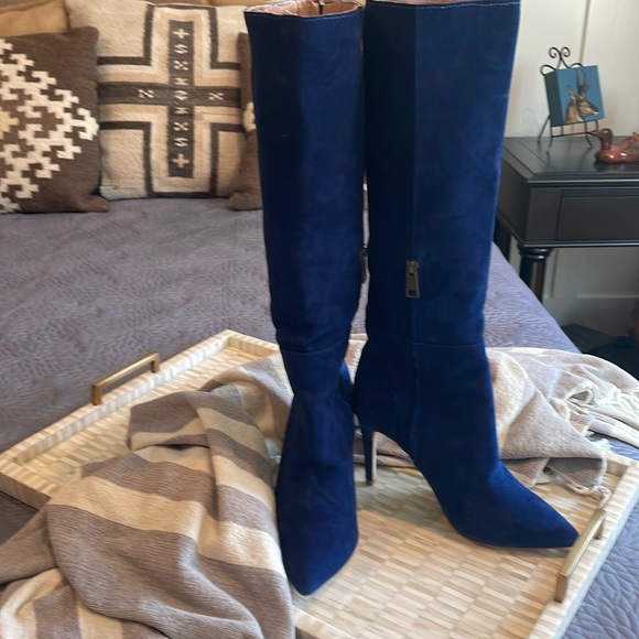 Joie blue suede knee high boots (bw) - Picture 1 of 9